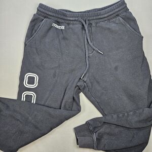 Overtime Classic Joggers Sweatpants Drawstring Logo Black Mens Size Large